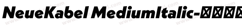 NeueKabel MediumItalic字体转换